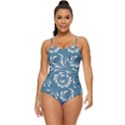 Folk flowers pattern Floral surface design Seamless pattern Retro Full Coverage Swimsuit View1