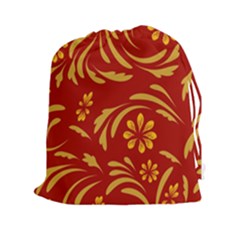 Folk Flowers Pattern Floral Surface Design Seamless Pattern Drawstring Pouch (2xl) by Eskimos