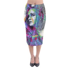 Rex Velvet Midi Pencil Skirt by MRNStudios