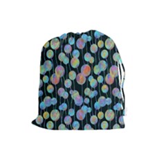 Multi-colored Circles Drawstring Pouch (large) by SychEva