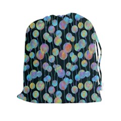 Multi-colored Circles Drawstring Pouch (2xl) by SychEva