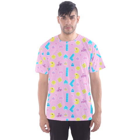 Arcade Dreams Pink Men s Sport Mesh Tee by thePastelAbomination