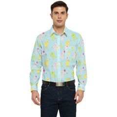 My Adventure Blue Men s Long Sleeve Pocket Shirt  by thePastelAbomination