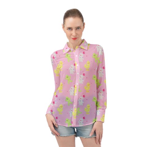 Pastel Adventure Long Sleeve Chiffon Shirt by thePastelAbomination