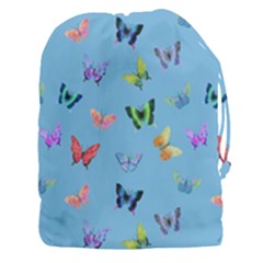 Multicolored Butterflies Whirl Drawstring Pouch (3xl) by SychEva