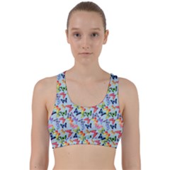 Beautiful Bright Butterflies Are Flying Back Weave Sports Bra by SychEva