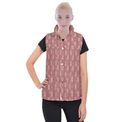 Flowers Pattern Women s Button Up Vest by Sparkle