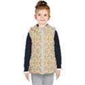 Flowers Pattern Kids  Hooded Puffer Vest View1