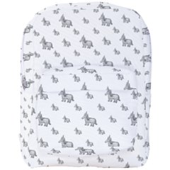 Grey Unicorn Sketchy Style Motif Drawing Pattern Full Print Backpack by dflcprintsclothing