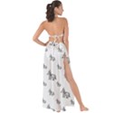 Grey Unicorn Sketchy Style Motif Drawing Pattern Maxi Chiffon Tie-Up Sarong View2