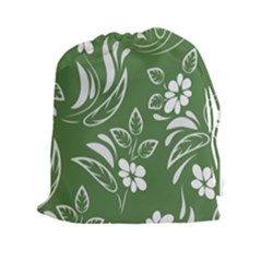 Folk Flowers Pattern Floral Surface Design Seamless Pattern Drawstring Pouch (2xl) by Eskimos