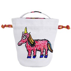 Unicorn Sketchy Style Drawing Drawstring Bucket Bag by dflcprintsclothing