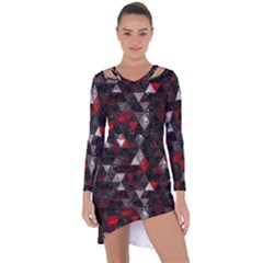 Gothic Peppermint Asymmetric Cut-out Shift Dress by MRNStudios