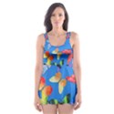 Bright Butterflies Circle In The Air Skater Dress Swimsuit View1