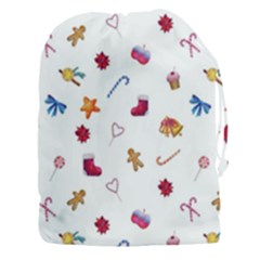 Christmas Elements Drawstring Pouch (3xl) by SychEva