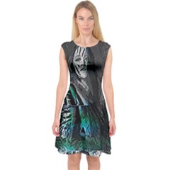 Glitch Witch Capsleeve Midi Dress by MRNStudios
