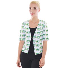 Floral Cropped Button Cardigan by Sparkle
