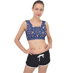 Corgi  V-back Sports Bra by SychEva