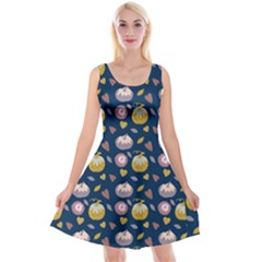 Autumn Pumpkins Reversible Velvet Sleeveless Dress by SychEva