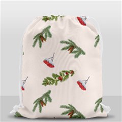 Rowan Branches And Spruce Branches Drawstring Bag (small) by SychEva