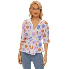 Colorful Balls Lightweight Drawstring Hooded Top by SychEva