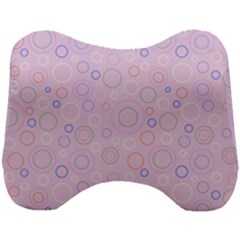 Multicolored Circles On A Pink Background Head Support Cushion by SychEva