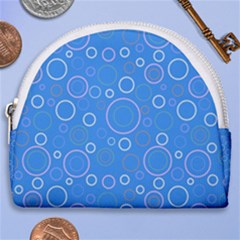 Circles Horseshoe Style Canvas Pouch by SychEva