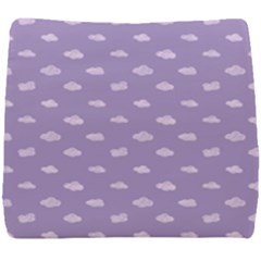 Pink Clouds On Purple Background Seat Cushion by SychEva