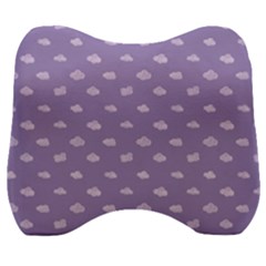 Pink Clouds On Purple Background Velour Head Support Cushion by SychEva
