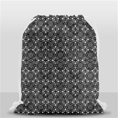 Black Lace Drawstring Bag (small) by SychEva