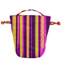 Warped Stripy Dots Drawstring Bucket Bag View2