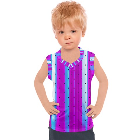 Warped Stripy Dots Kids  Sport Tank Top by essentialimage365