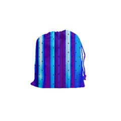 Warped Stripy Dots Drawstring Pouch (small) by essentialimage365
