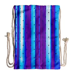 Warped Stripy Dots Drawstring Bag (large) by essentialimage365