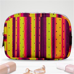 Warped Stripy Dots Make Up Pouch (small) by essentialimage365
