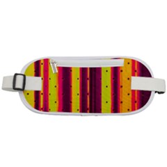 Warped Stripy Dots Rounded Waist Pouch by essentialimage365