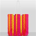 Warped Stripy Dots Full Print Rope Handle Tote (Large) View2