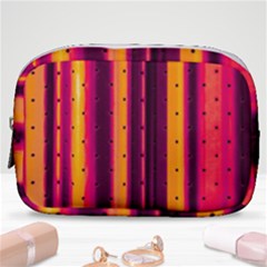 Warped Stripy Dots Make Up Pouch (small) by essentialimage365