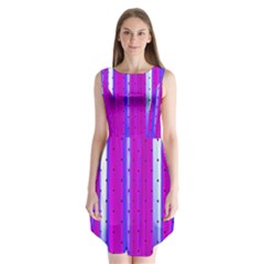 Warped Stripy Dots Sleeveless Chiffon Dress   by essentialimage365