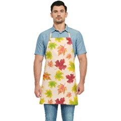 Bright Autumn Leaves Kitchen Apron by SychEva