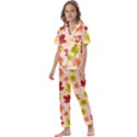 Bright Autumn Leaves Kids  Satin Short Sleeve Pajamas Set View1