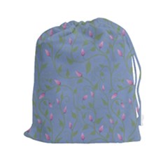 Curly Flowers Drawstring Pouch (2xl) by SychEva
