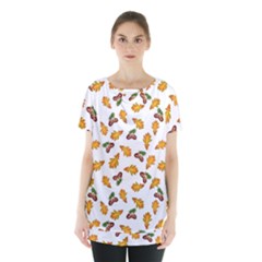 Oak Leaves And Acorns Skirt Hem Sports Top by SychEva