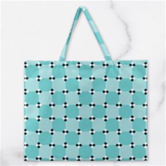 Illusion Blocks Pattern Zipper Large Tote Bag by Sparkle
