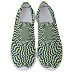 Illusion Waves Pattern Men s Slip On Sneakers by Sparkle