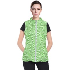 Illusion Waves Pattern Women s Puffer Vest by Sparkle