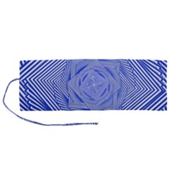 Illusion Waves Pattern Roll Up Canvas Pencil Holder (m) by Sparkle