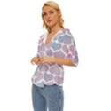 Multicolored Hearts Lightweight Drawstring Hooded Top View2