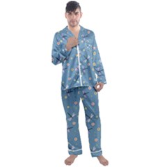 Cute Dragonflies In Spring Men s Long Sleeve Satin Pajamas Set by SychEva