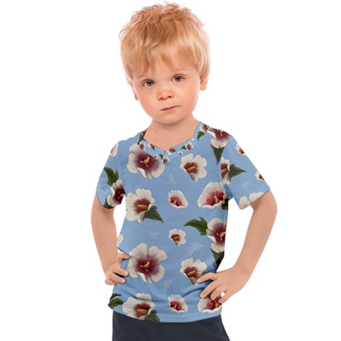 Hibiscus Flowers Kids  Sports Tee by SychEva